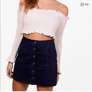 Old Navy Button Down Corduroy Mini Skirt